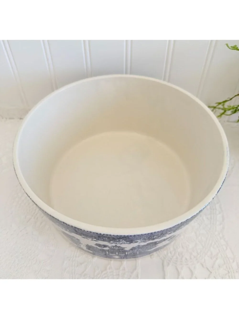 Vintage Heritage Mint Blue Willow Souffle Bowl 7.75